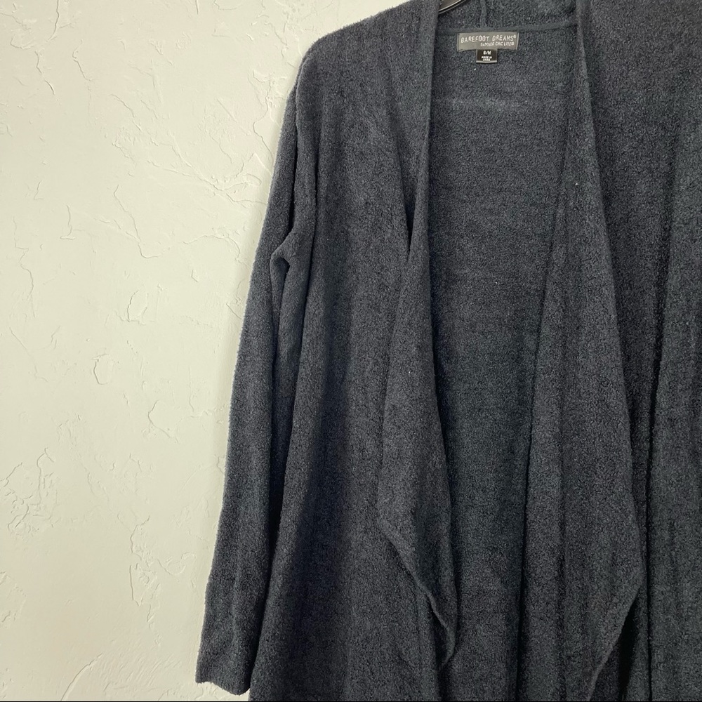 Barefoot Dreams Cardigan Sweater Bamboo Chic Lite Solid Black - Picture 3 of 5